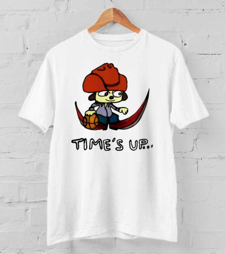 TIME'S UP Parappa The Rapper Basketball Swoosh T-Shirt