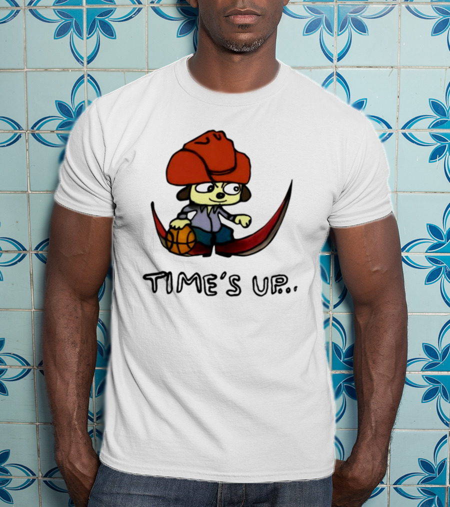 TIME'S UP Parappa The Rapper Basketball Swoosh T-Shirt