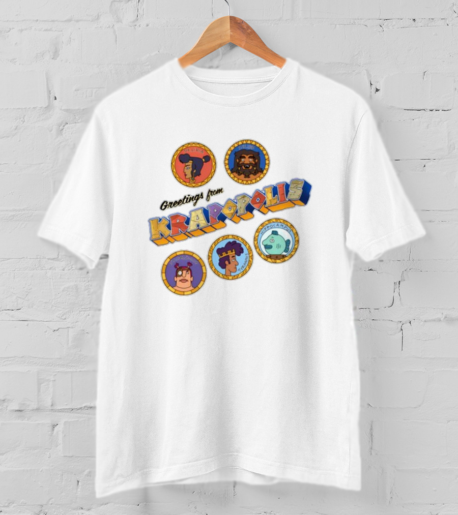 Greetings From Krapopolis Characters Stamps Krapopolis Fox Animated Series T-Shirt
