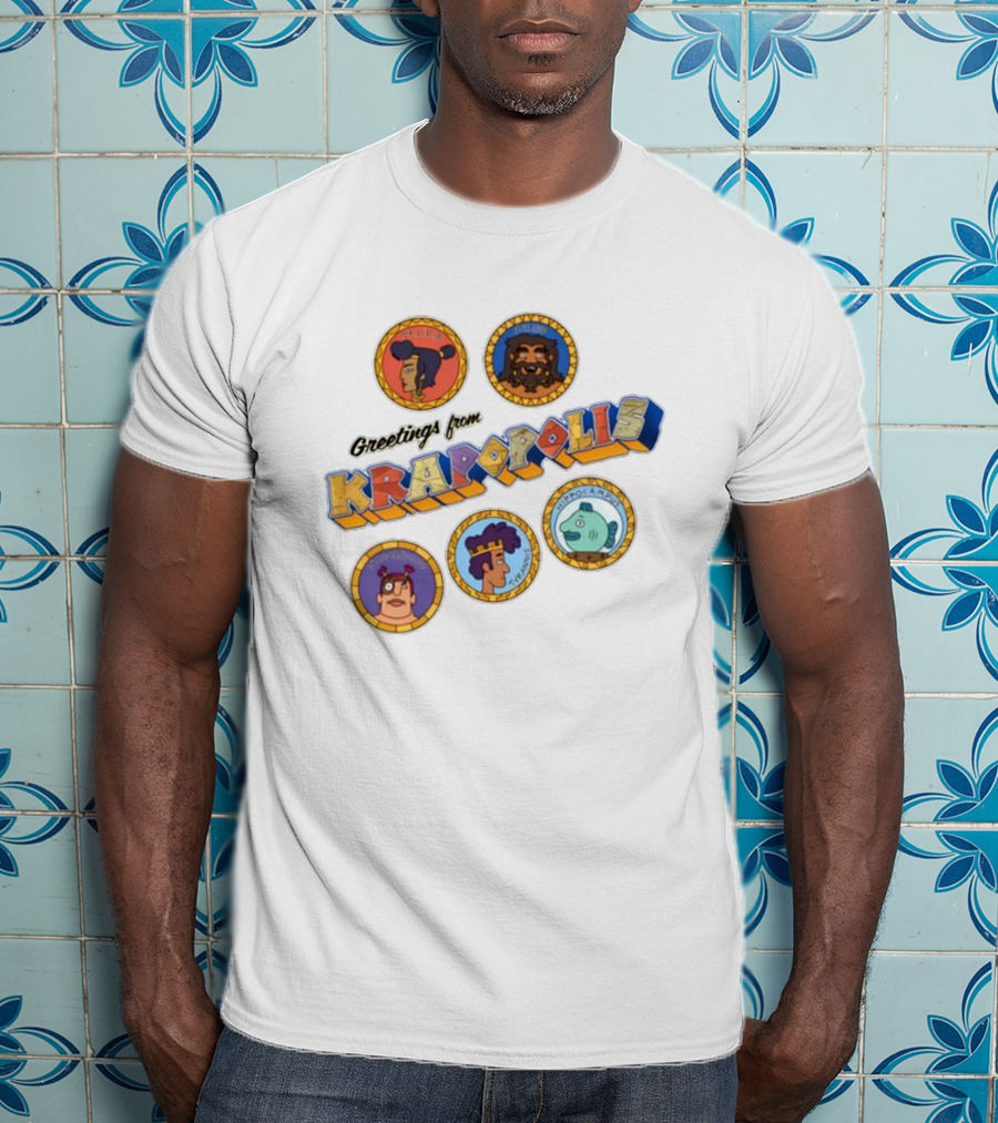 Greetings From Krapopolis Characters Stamps Krapopolis Fox Animated Series T-Shirt