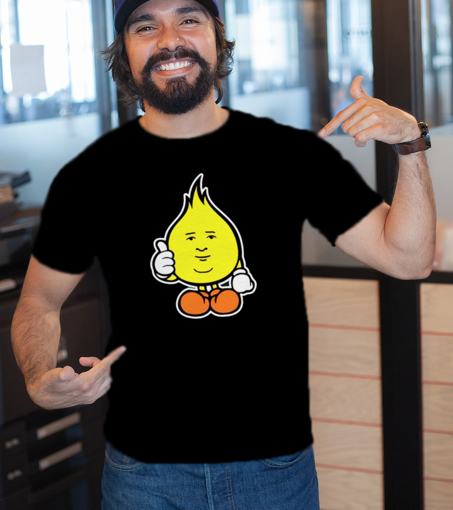 Flamebob Thumbs Up Cartoon Character T-Shirt