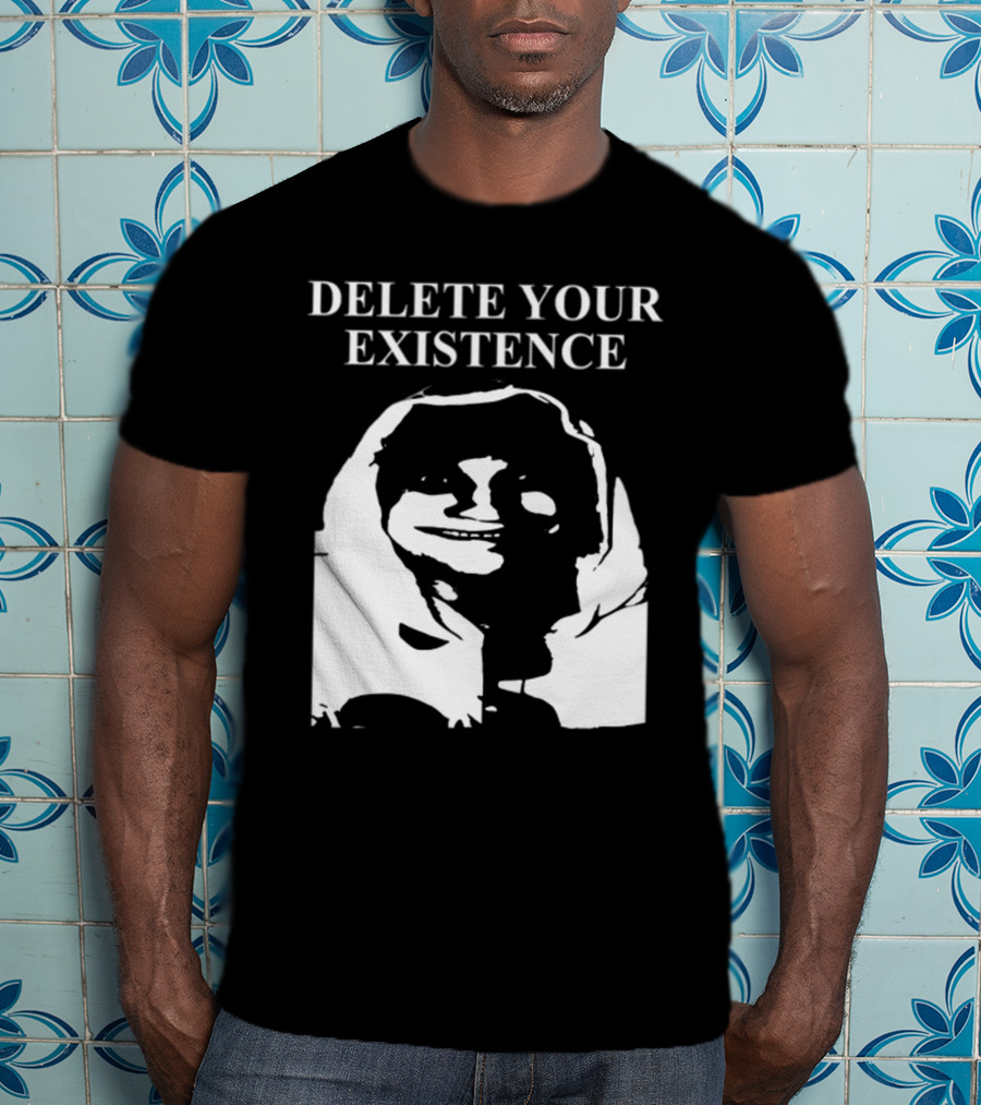 DELETE YOUR EXISTENCE Hoodie Skeleton T-Shirt