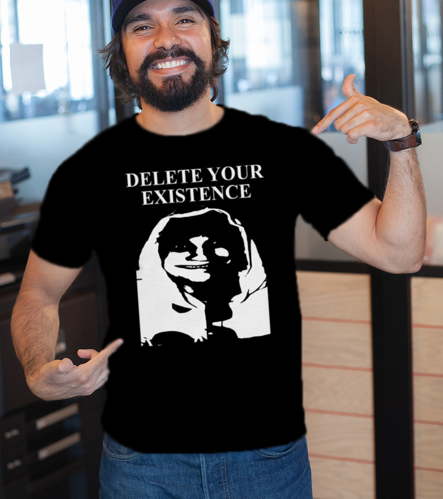 DELETE YOUR EXISTENCE Hoodie Skeleton T-Shirt