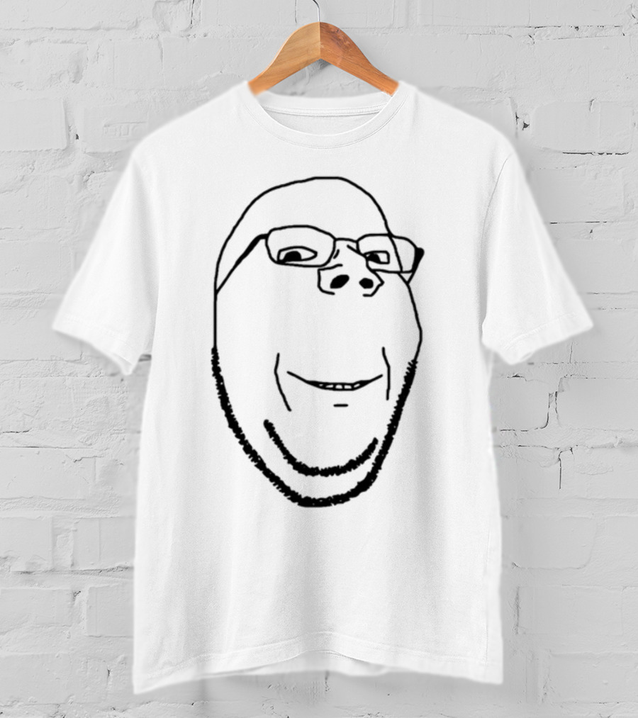Maddymaddy Fyridk Smiling Wholesome Wojak Soyjak Meme Style Face T-Shirt