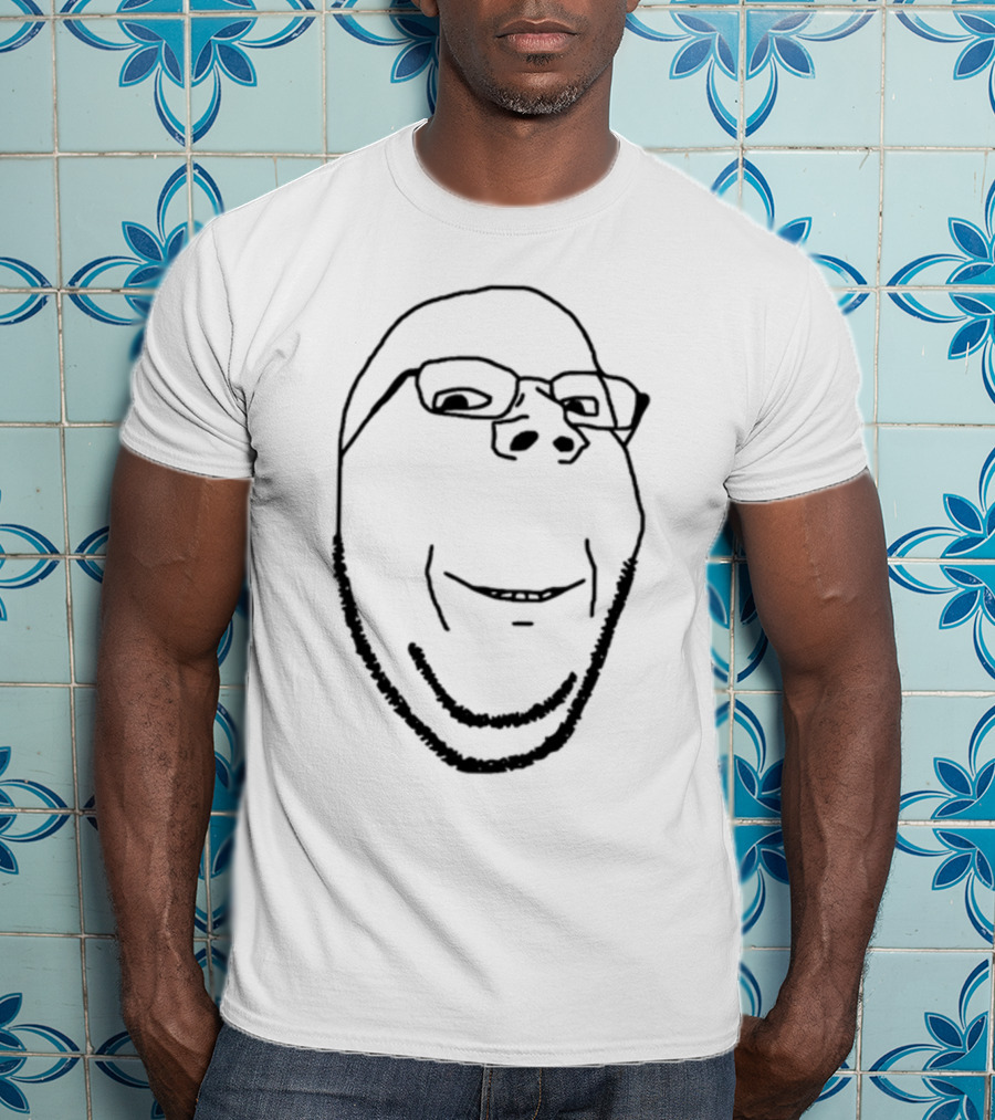 Maddymaddy Fyridk Smiling Wholesome Wojak Soyjak Meme Style Face T-Shirt