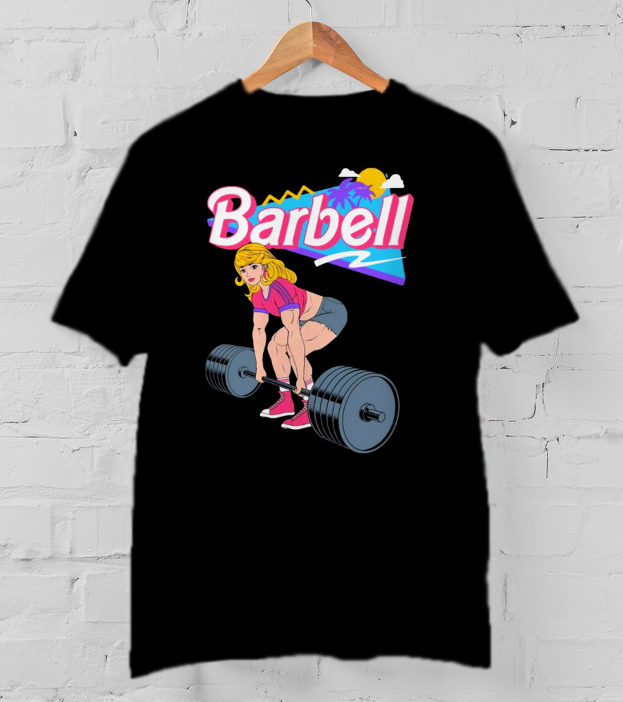 Raskolapparel Barbell Barbie Retro Workout Vibes T-Shirt