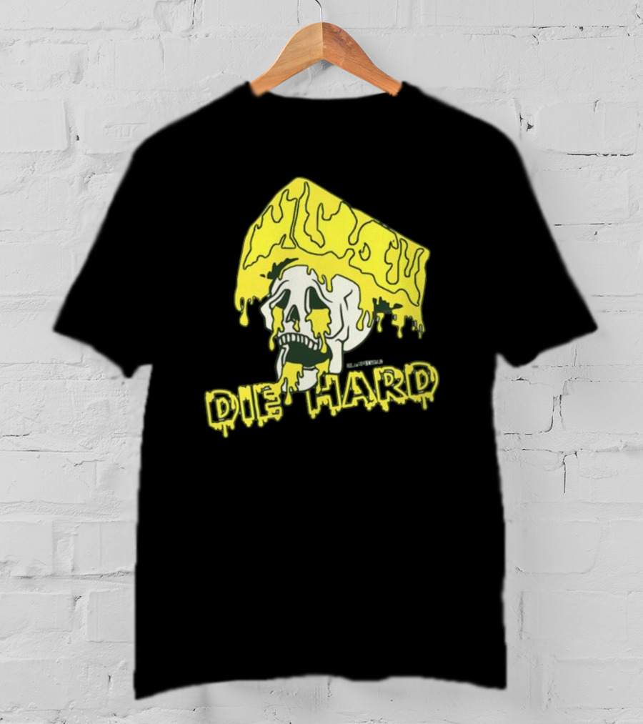 Die Hard Cheesehead Melting Skull T-Shirt