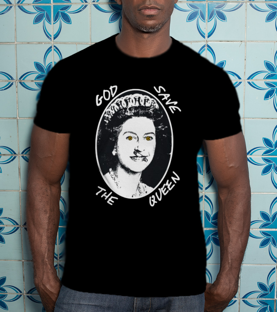 Ken Carson Wearing God Save The Queen Punk Swastika Eyes T-Shirt