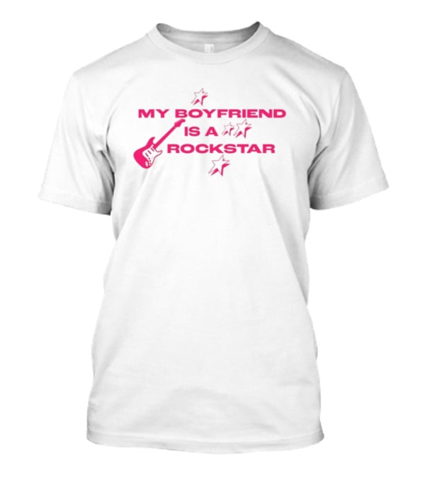 My Boyfriend Is A Rockstar Guitar Stars T-Shirt