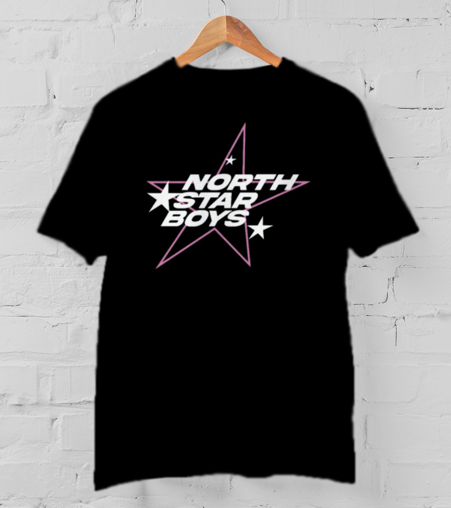 North Star Boys Pink And White Star T-Shirt