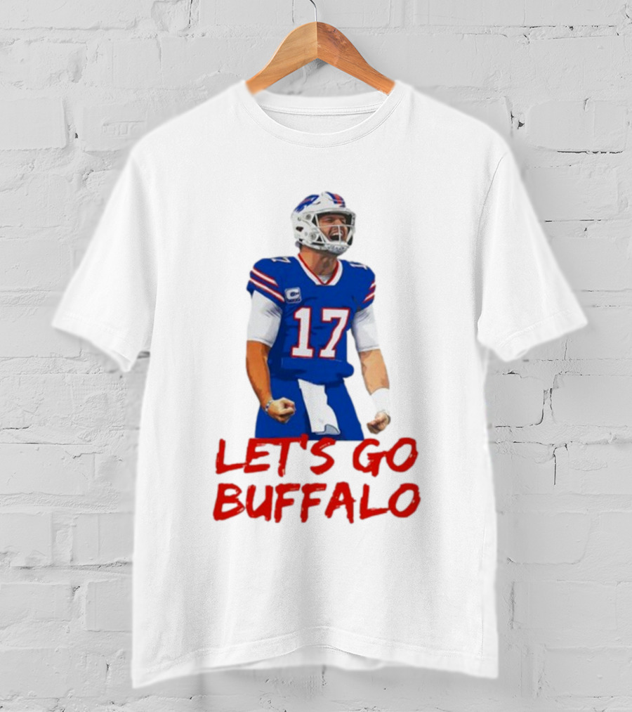 VictoryShirtsStore Josh Allen 17 Let's Go Buffalo Football Player T-Shirt