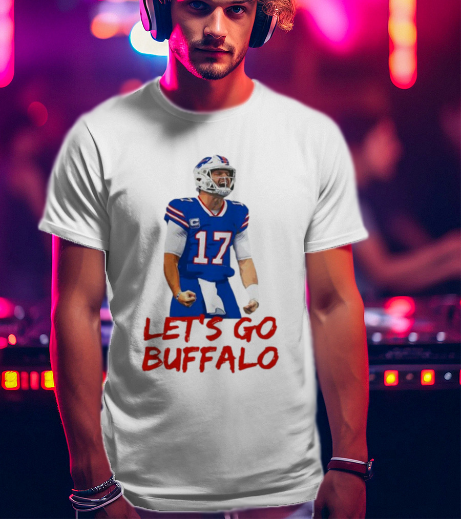 VictoryShirtsStore Josh Allen 17 Let's Go Buffalo Football Player T-Shirt