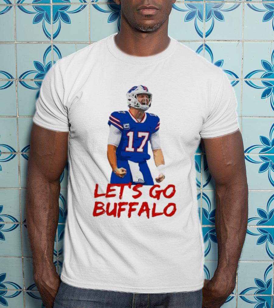 VictoryShirtsStore Josh Allen 17 Let's Go Buffalo Football Player T-Shirt