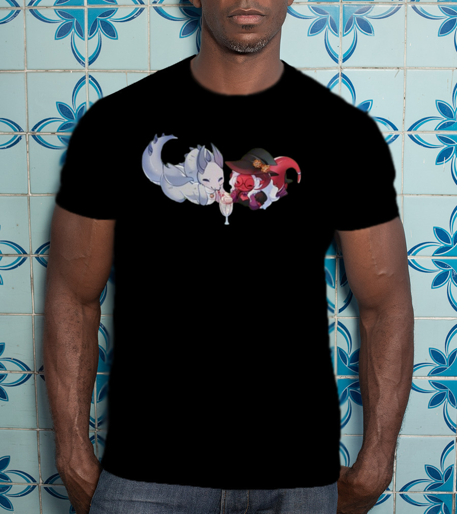 Tieflingmelissa Dragon Love Milkshake Sharing T-Shirt