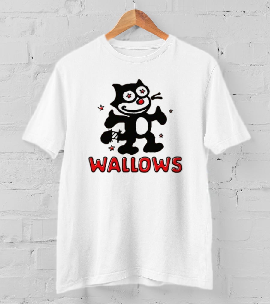 Wallows Toon Cat Starry-Eyed Cartoon Character T-Shirt