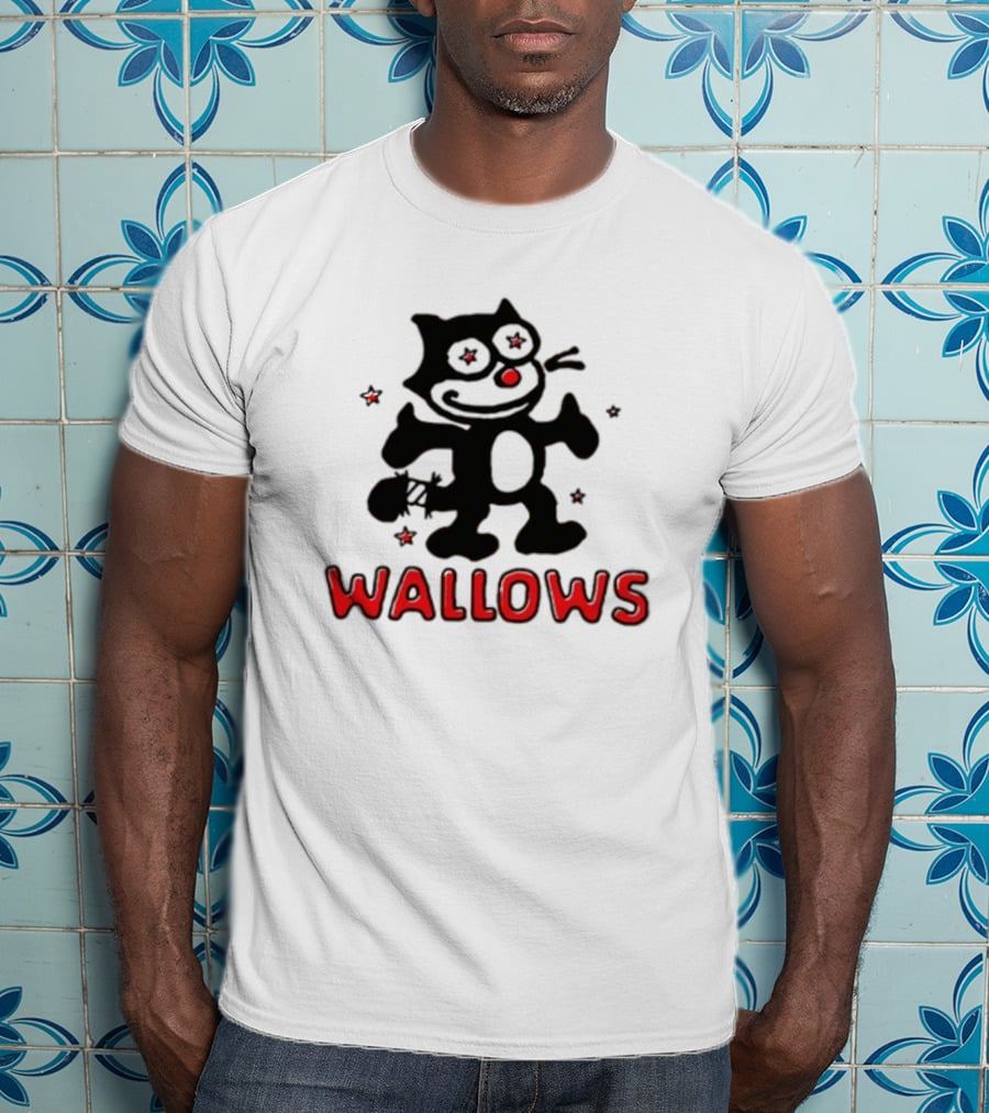 Wallows Toon Cat Starry-Eyed Cartoon Character T-Shirt