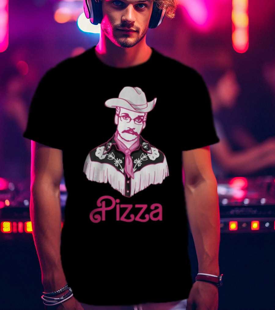 John Pizza Cowboy With Pink Fringe T-Shirt