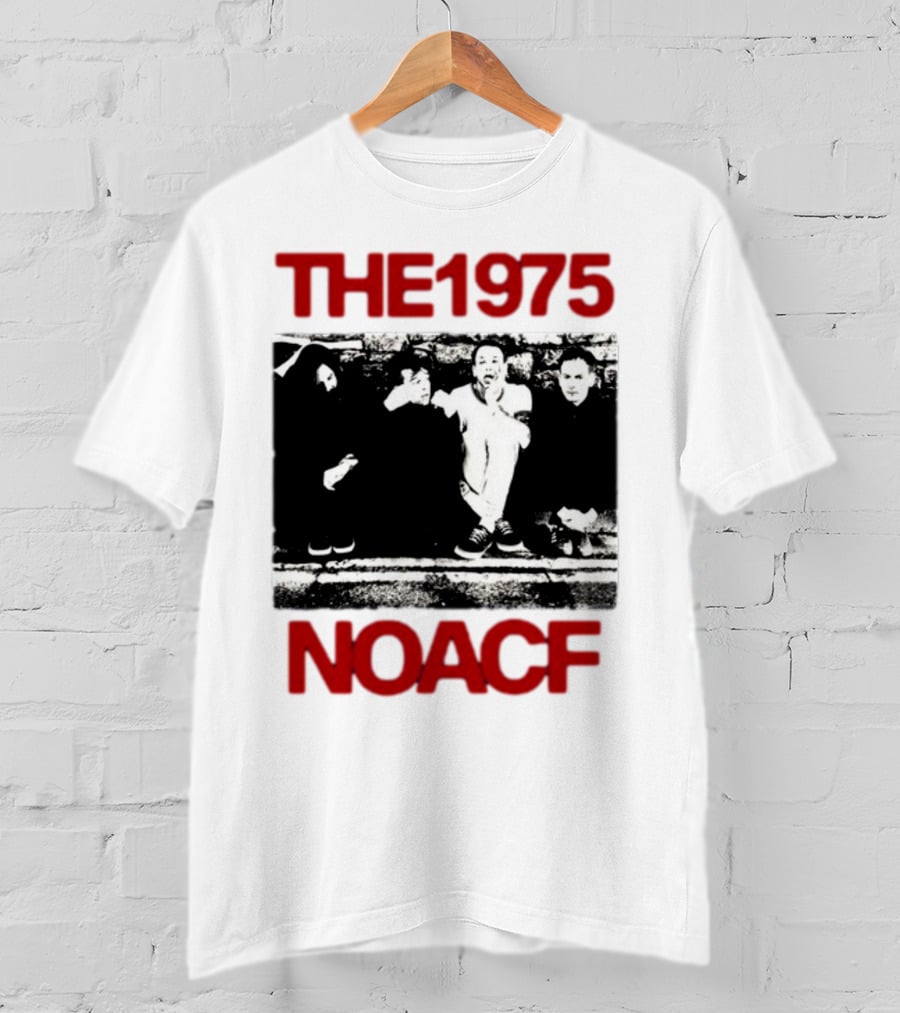 The 1975 NOACF Photo Black And White Group Image T-Shirt