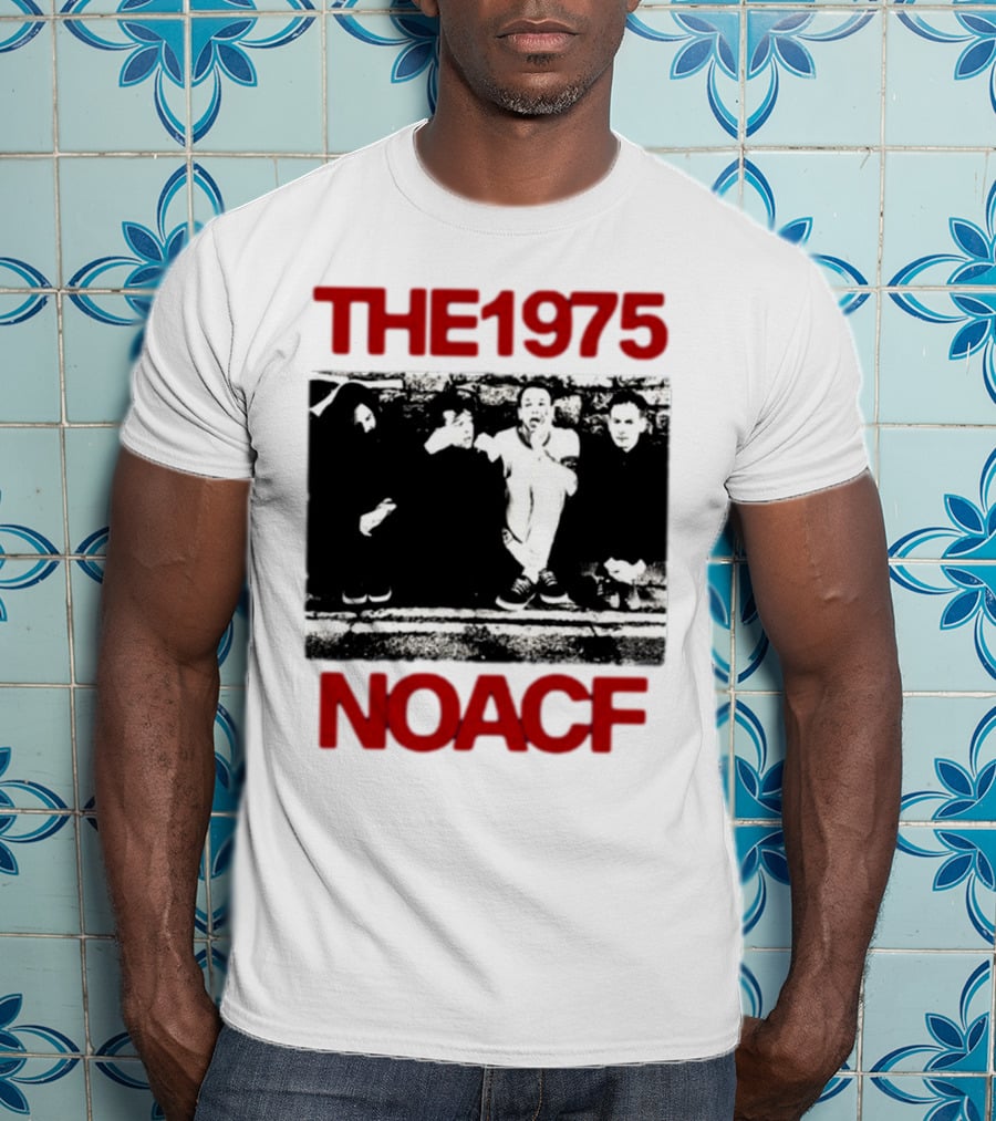 The 1975 NOACF Photo Black And White Group Image T-Shirt