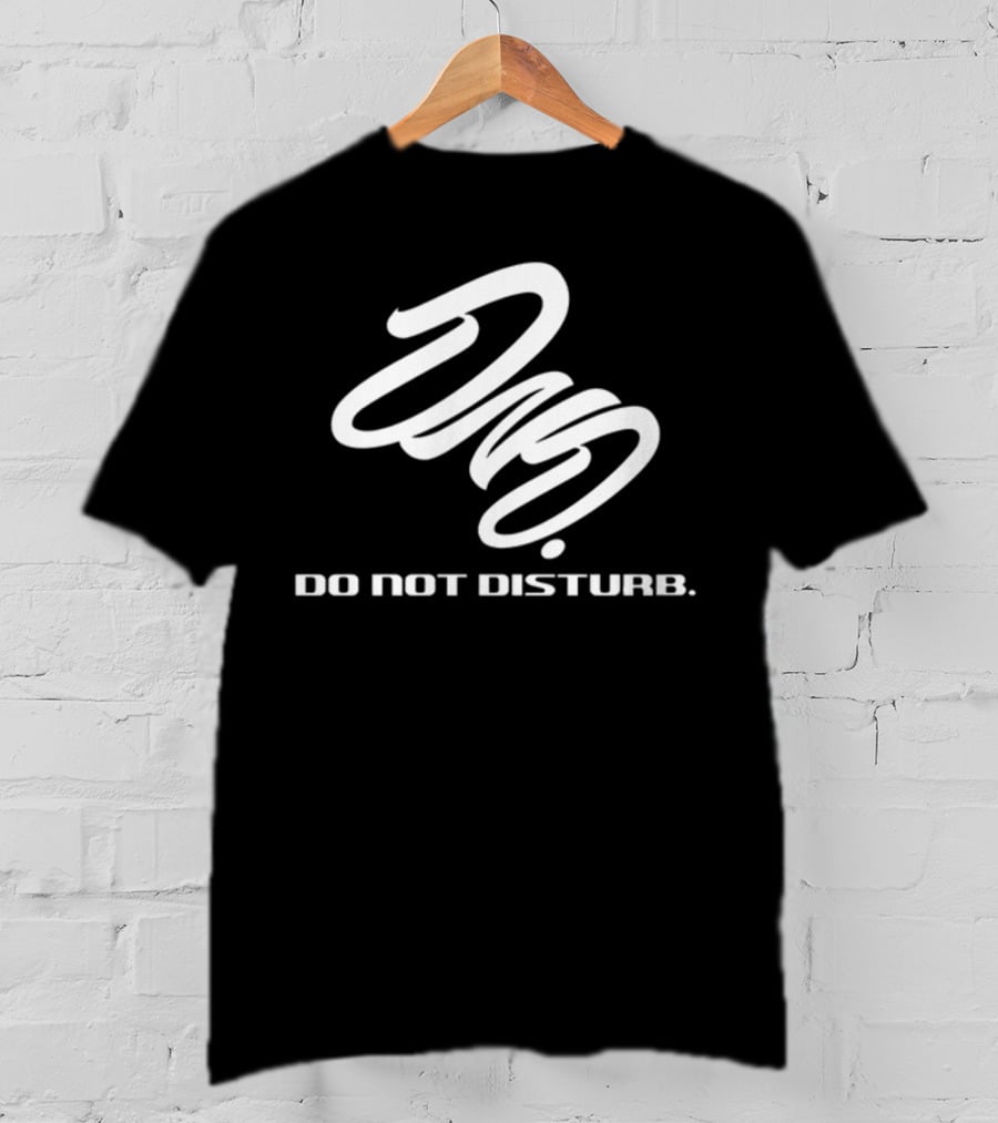 Dnd Do Not Disturb Iconic Font White Swirl T-Shirt
