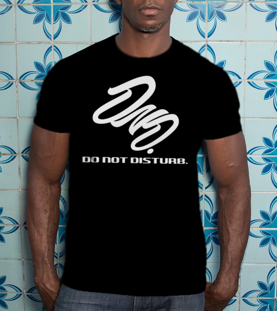 Dnd Do Not Disturb Iconic Font White Swirl T-Shirt