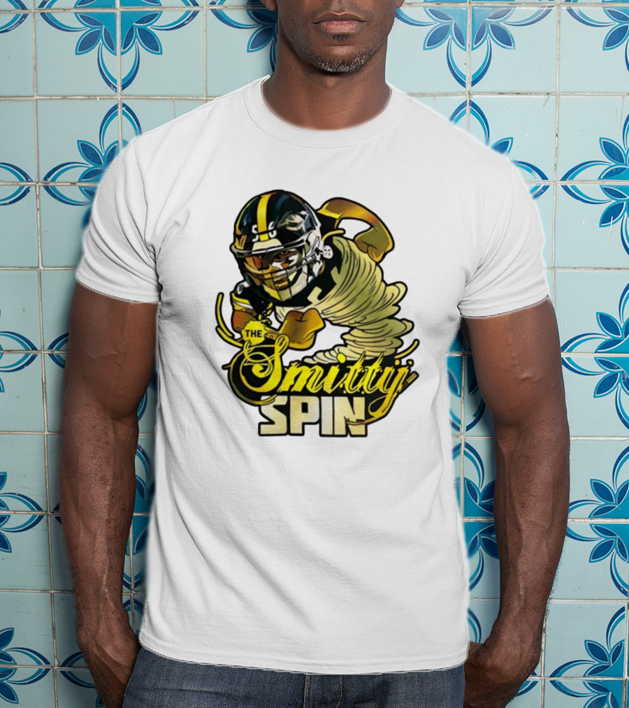 The Smitty Spin Football Player Iconic Action T-Shirt
