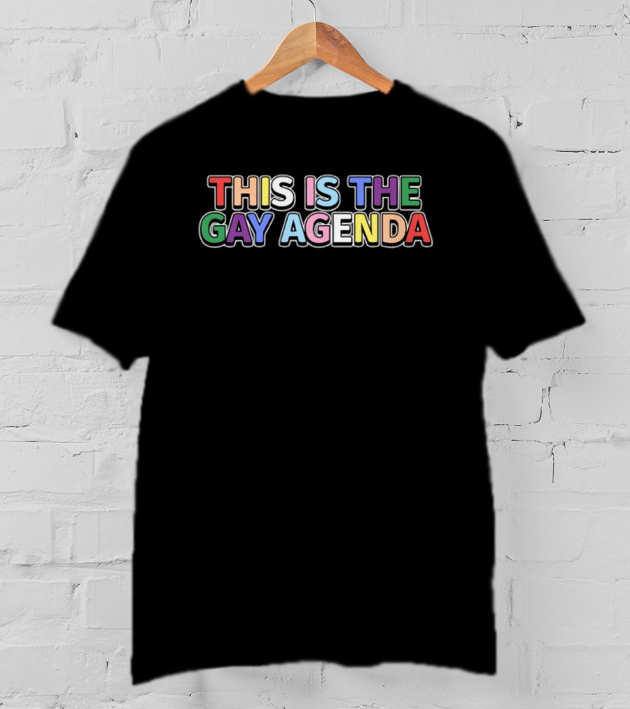 This Is The Gay Agenda Multicolor Pride Message T-Shirt
