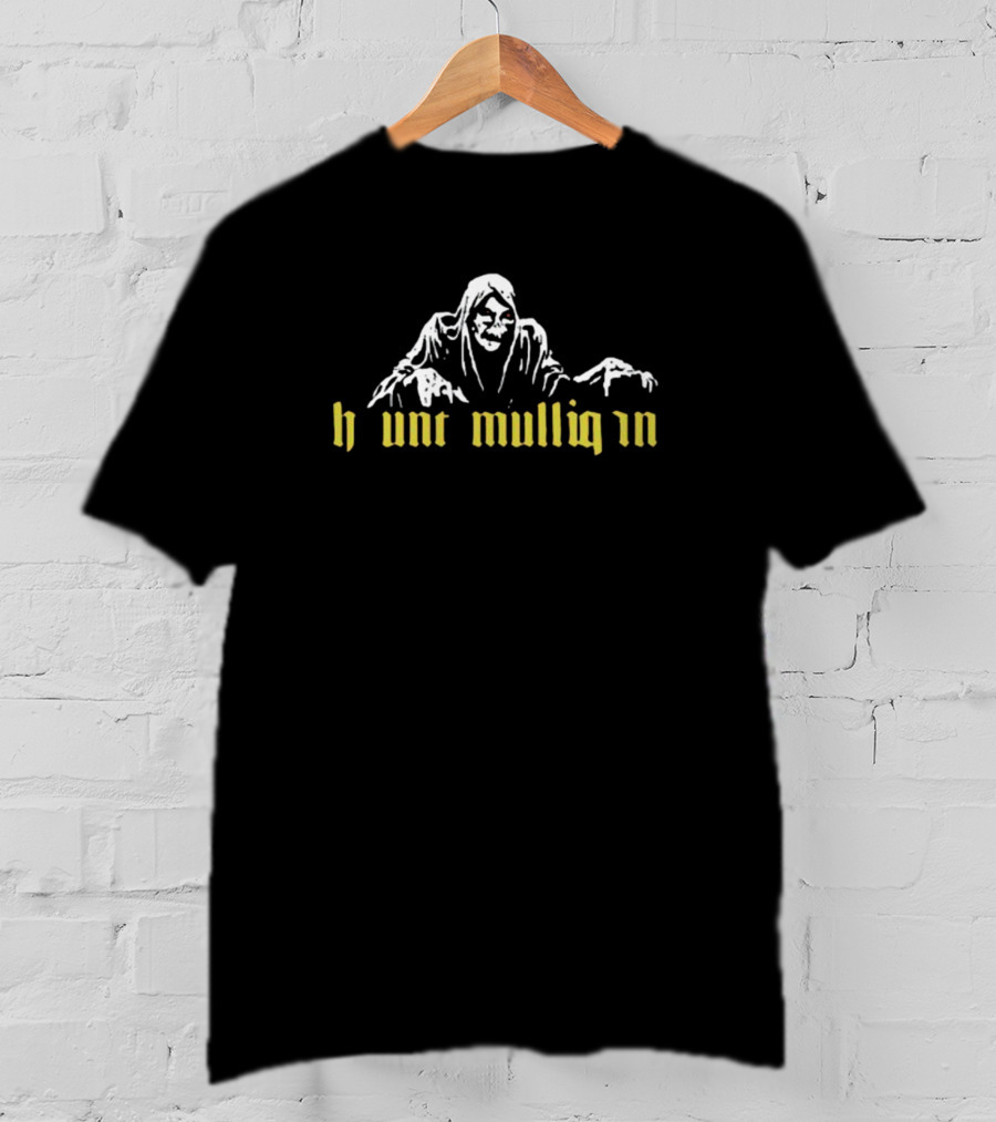 Hot Mulligan Haunt Mulligan Grim Reaper Typography T-Shirt
