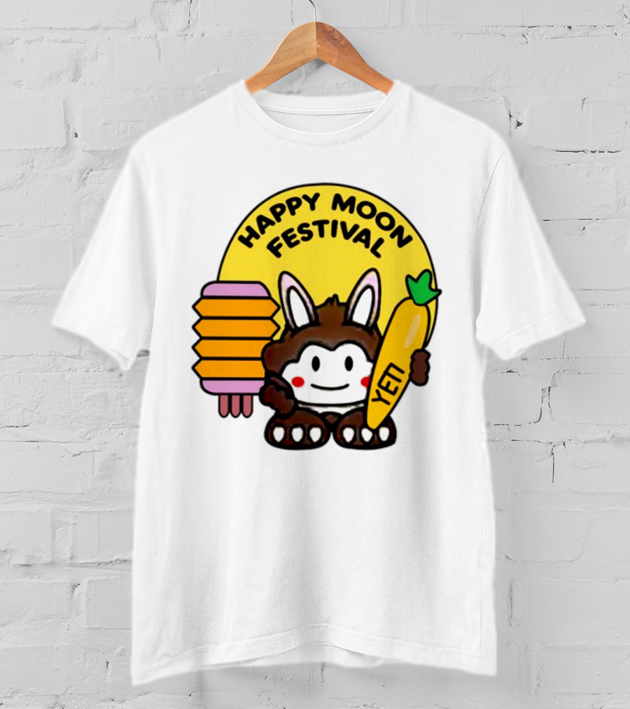 Rockstar Games Happy Moon Festival Yeti Lantern Rabbit T-Shirt