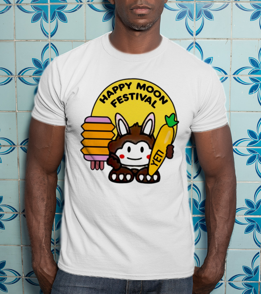 Rockstar Games Happy Moon Festival Yeti Lantern Rabbit T-Shirt