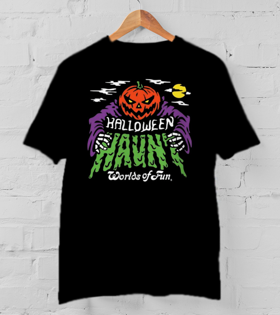 Halloween Haunt Pumpkin Worlds Of Fun T-Shirt