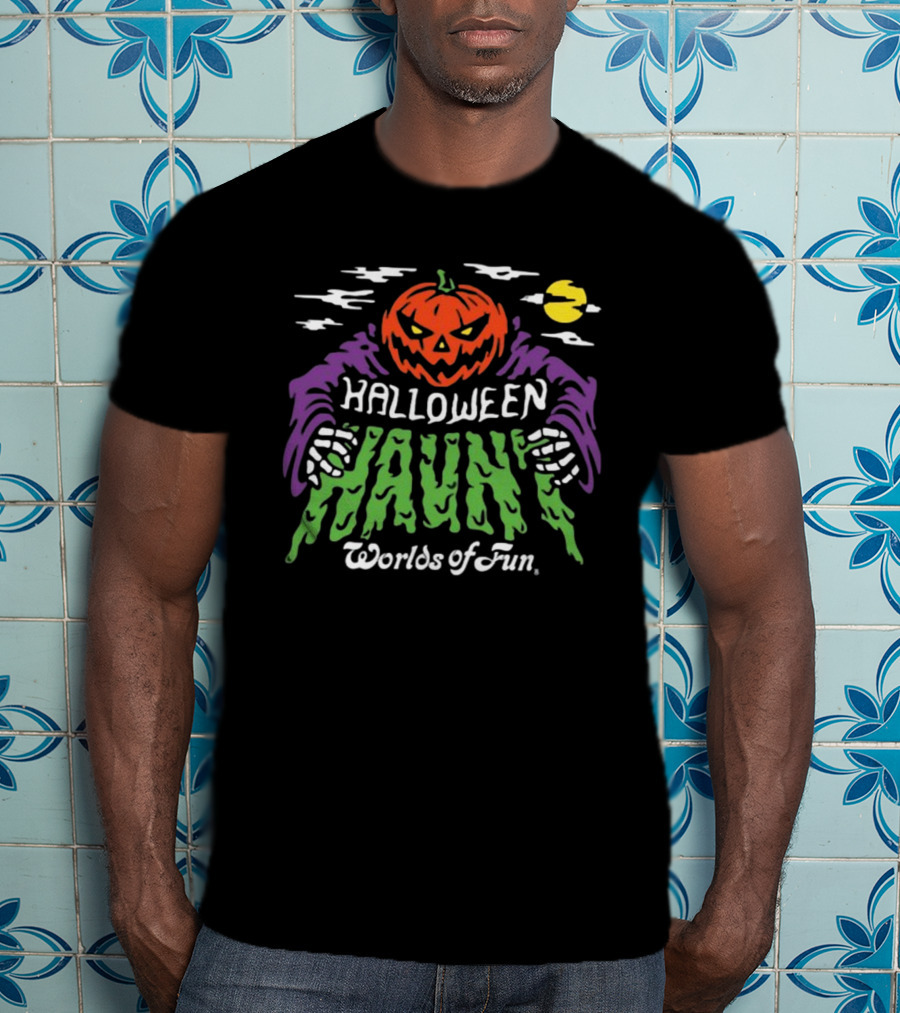 Halloween Haunt Pumpkin Worlds Of Fun T-Shirt