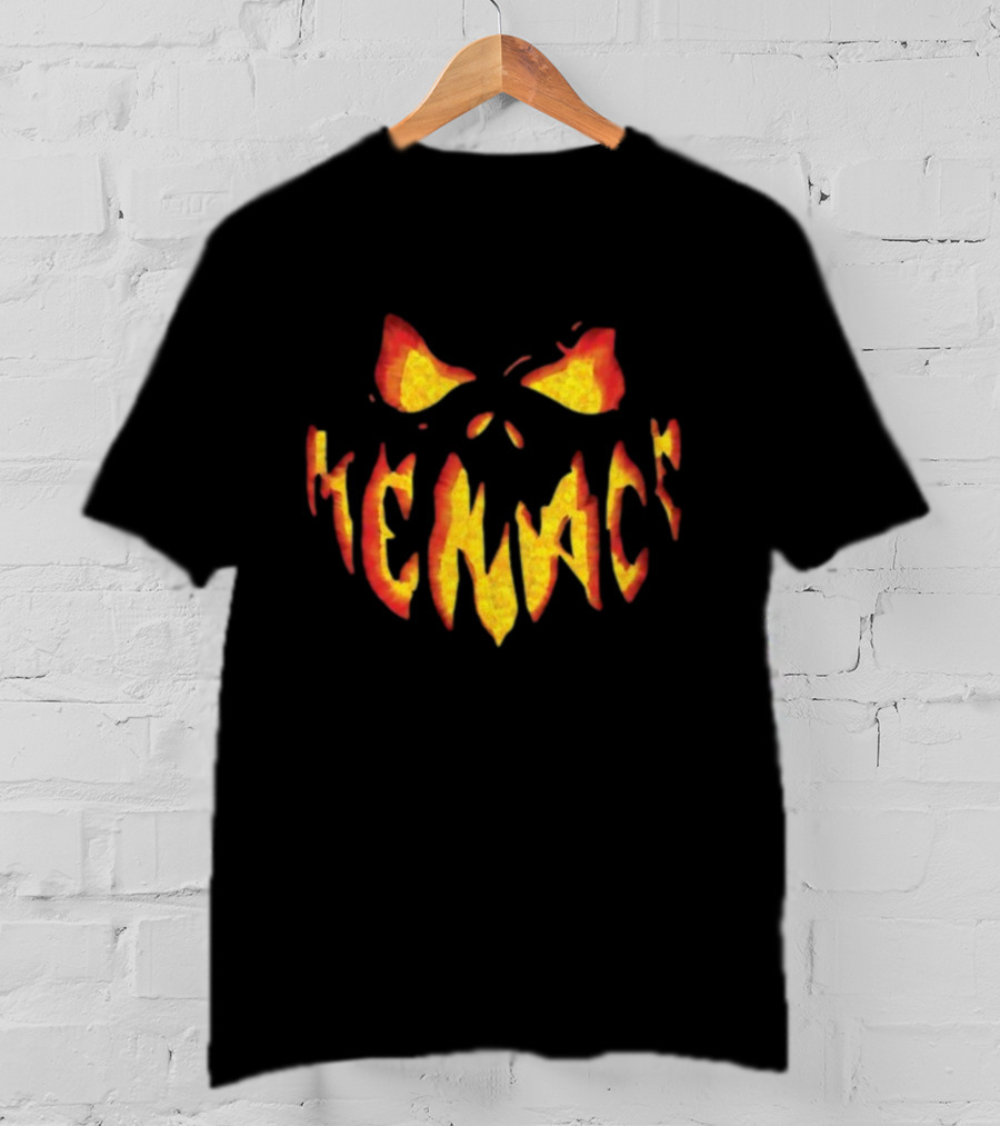 Bam Menace Pumpkin Face Halloween T-Shirt