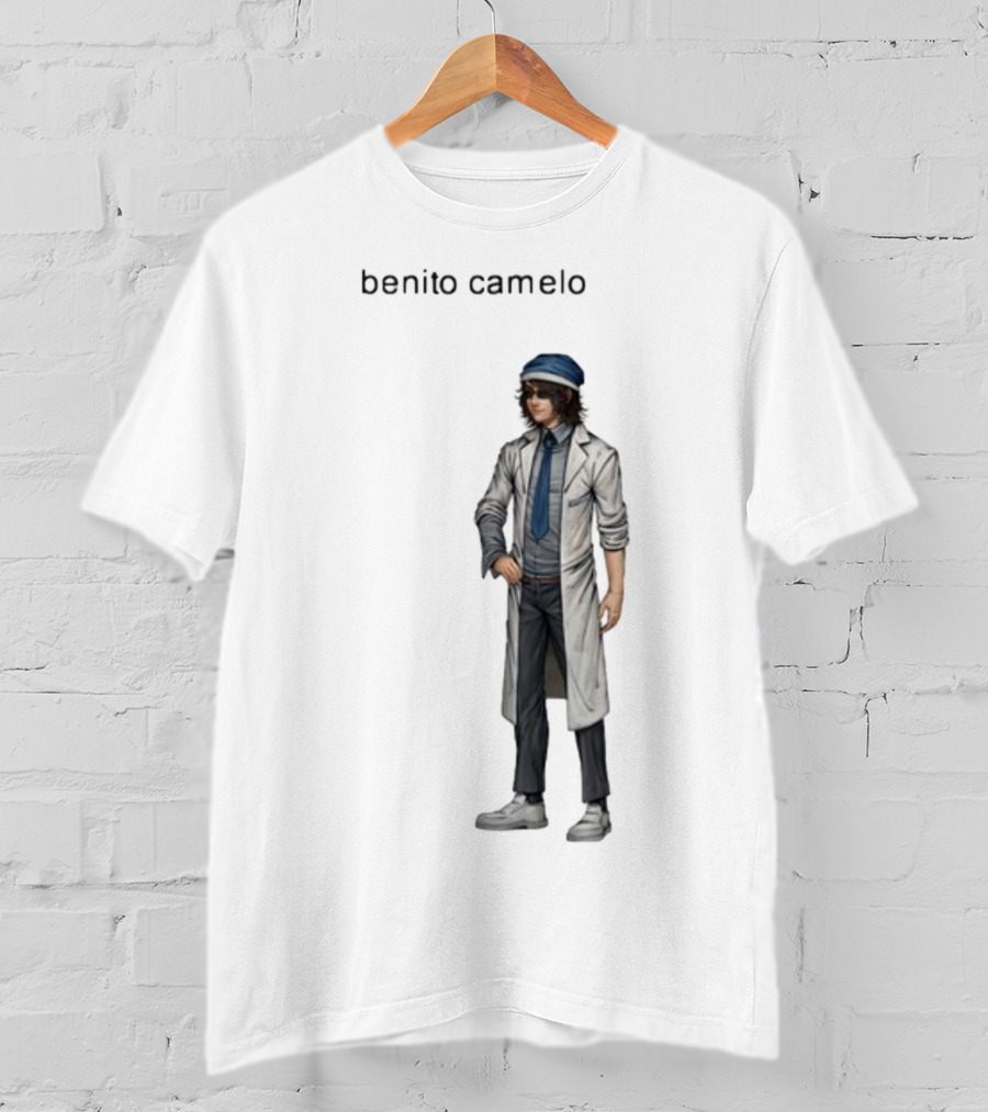 Sempre Benito Camelo Character In White Coat And Blue Hat T-Shirt