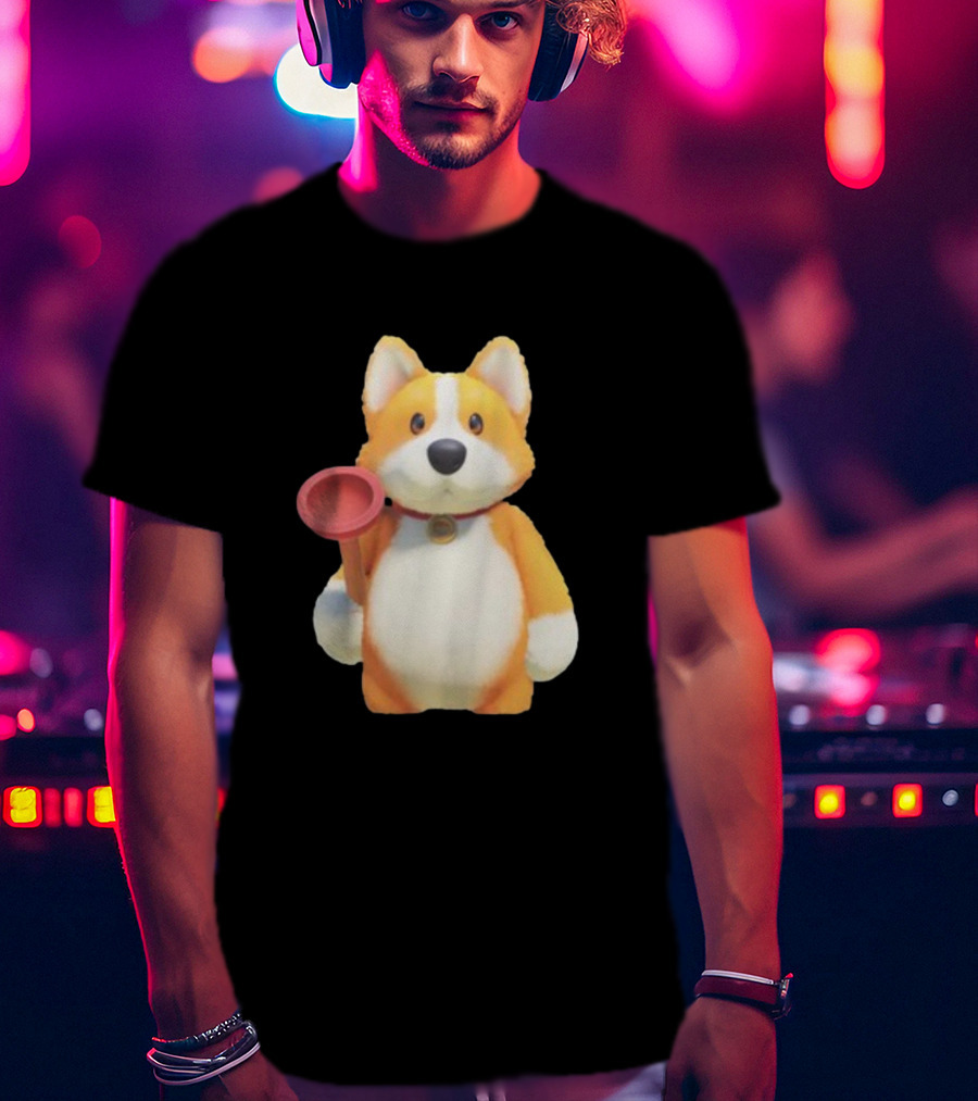 Xbox Gear Party Animals Corgi Figure With Plunger Animation T-Shirt