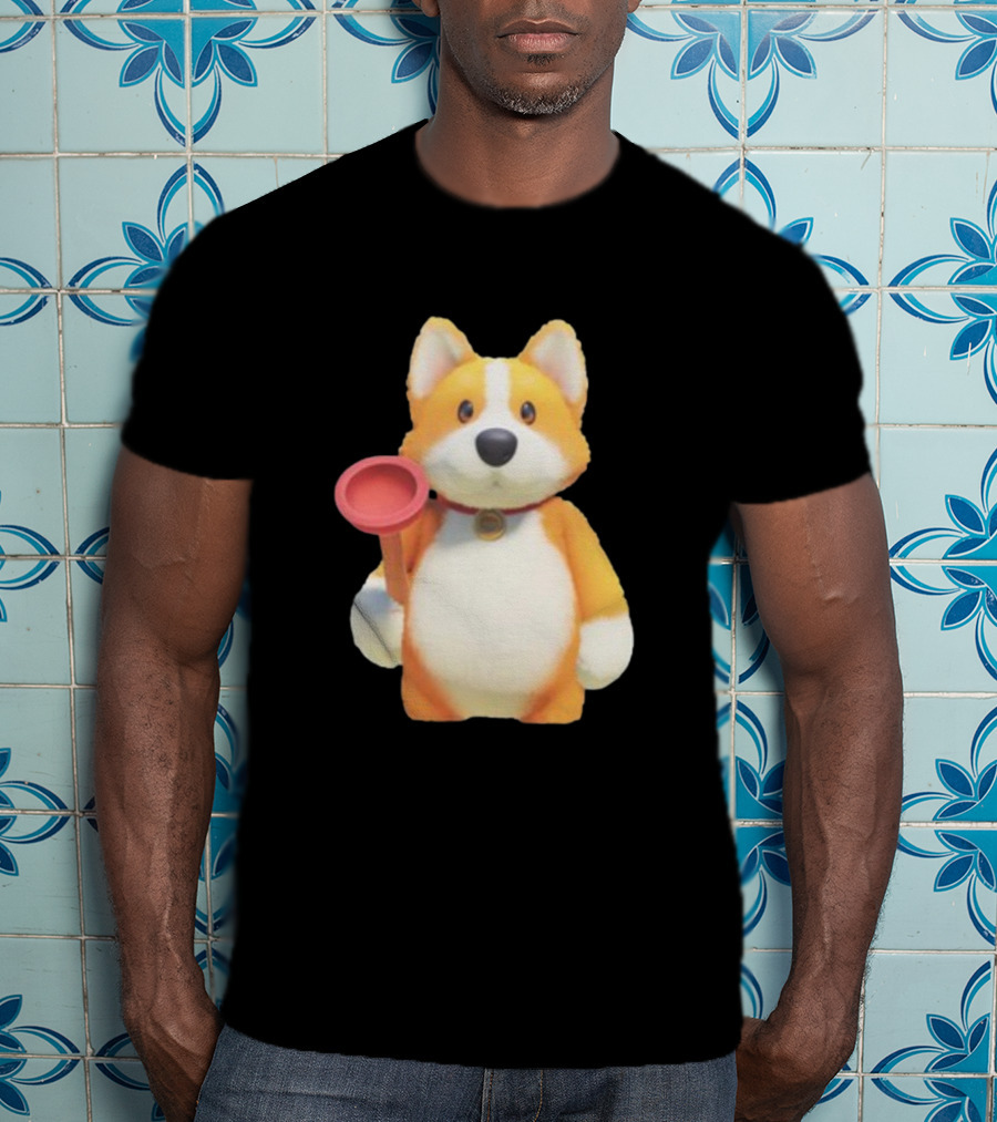 Xbox Gear Party Animals Corgi Figure With Plunger Animation T-Shirt