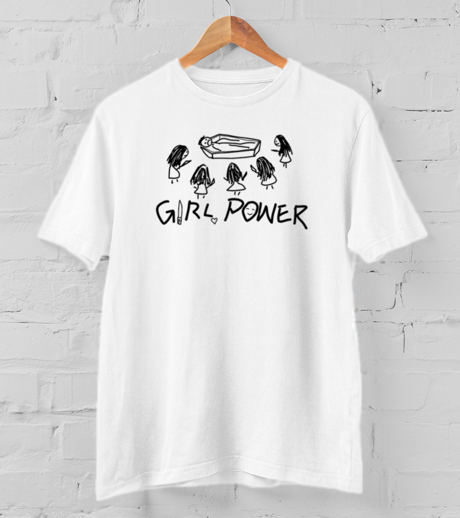 Cherrykitten Girl Power Y2k Illustration With Coffin And Figures T-Shirt