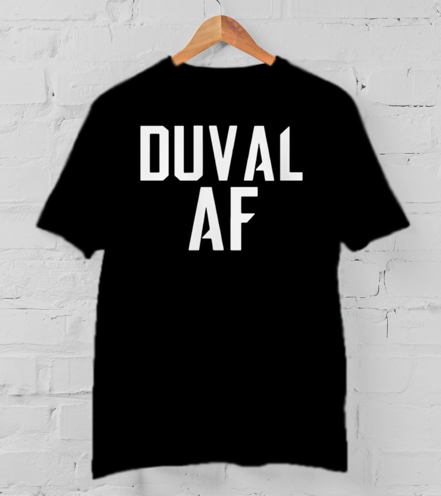 DUVAL AF Black White Bold Letters T-Shirt