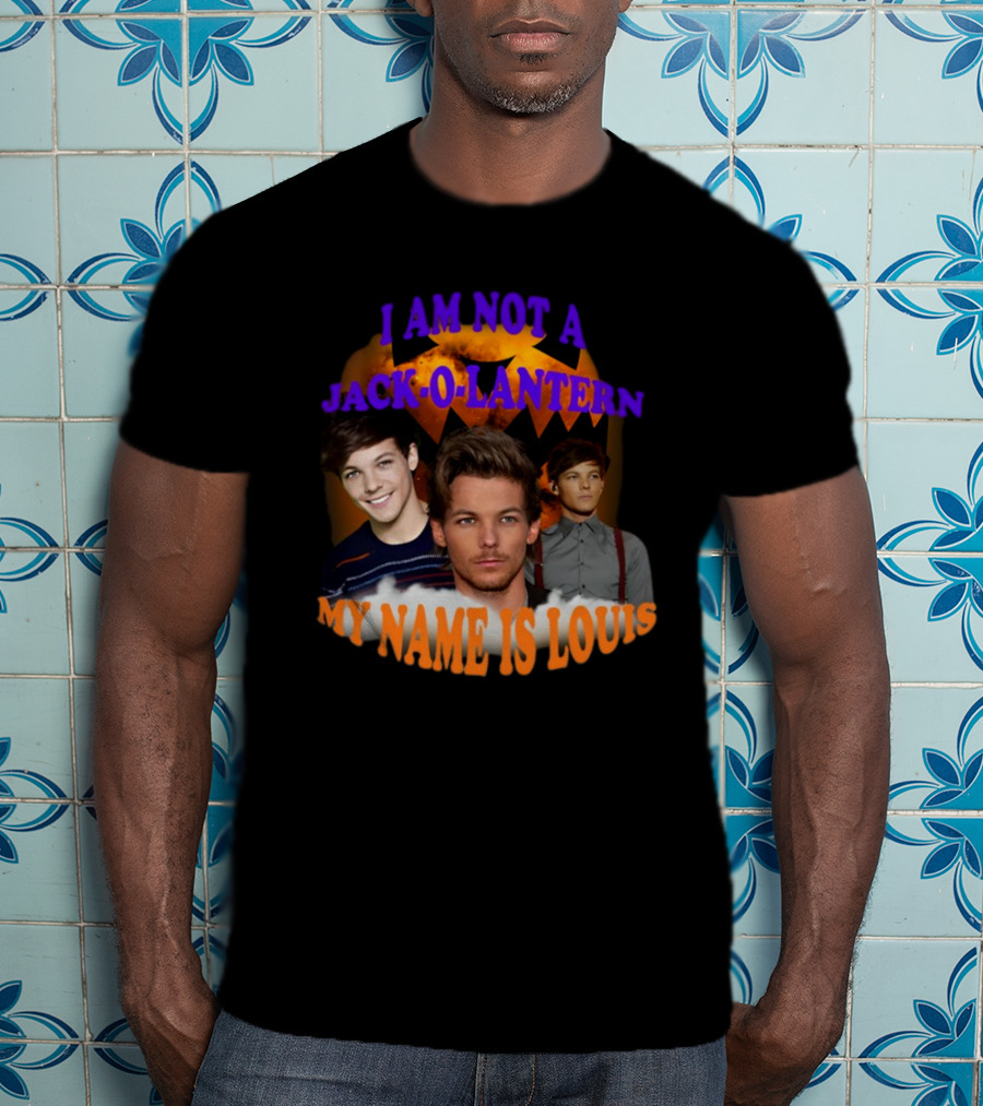 Sadstreet I Am Not A Jack-O-Lantern My Name Is Louis Pumpkin Faces T-Shirt