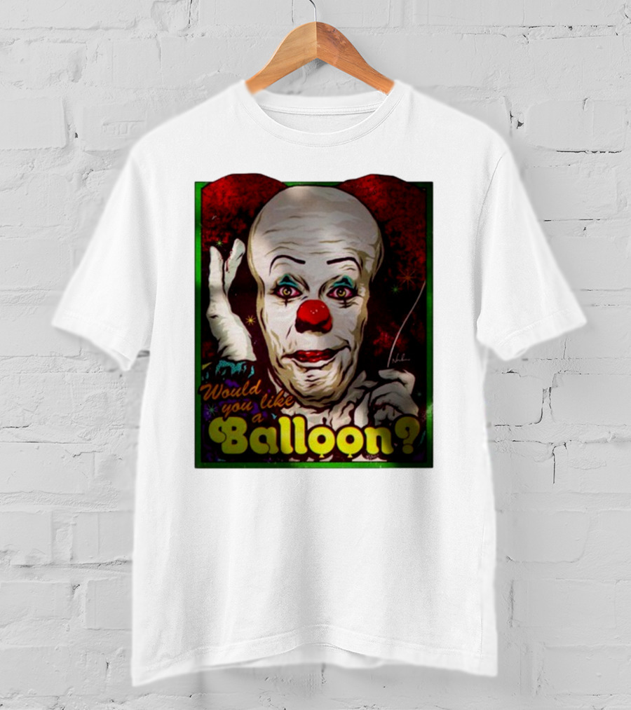 Would You Like A Balloon Clown Face Art By Nordacious T-Shirt