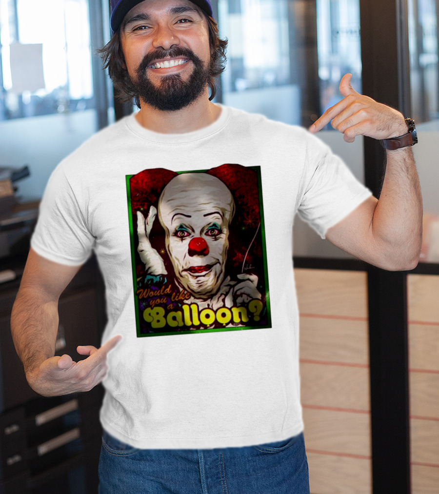 Would You Like A Balloon Clown Face Art By Nordacious T-Shirt