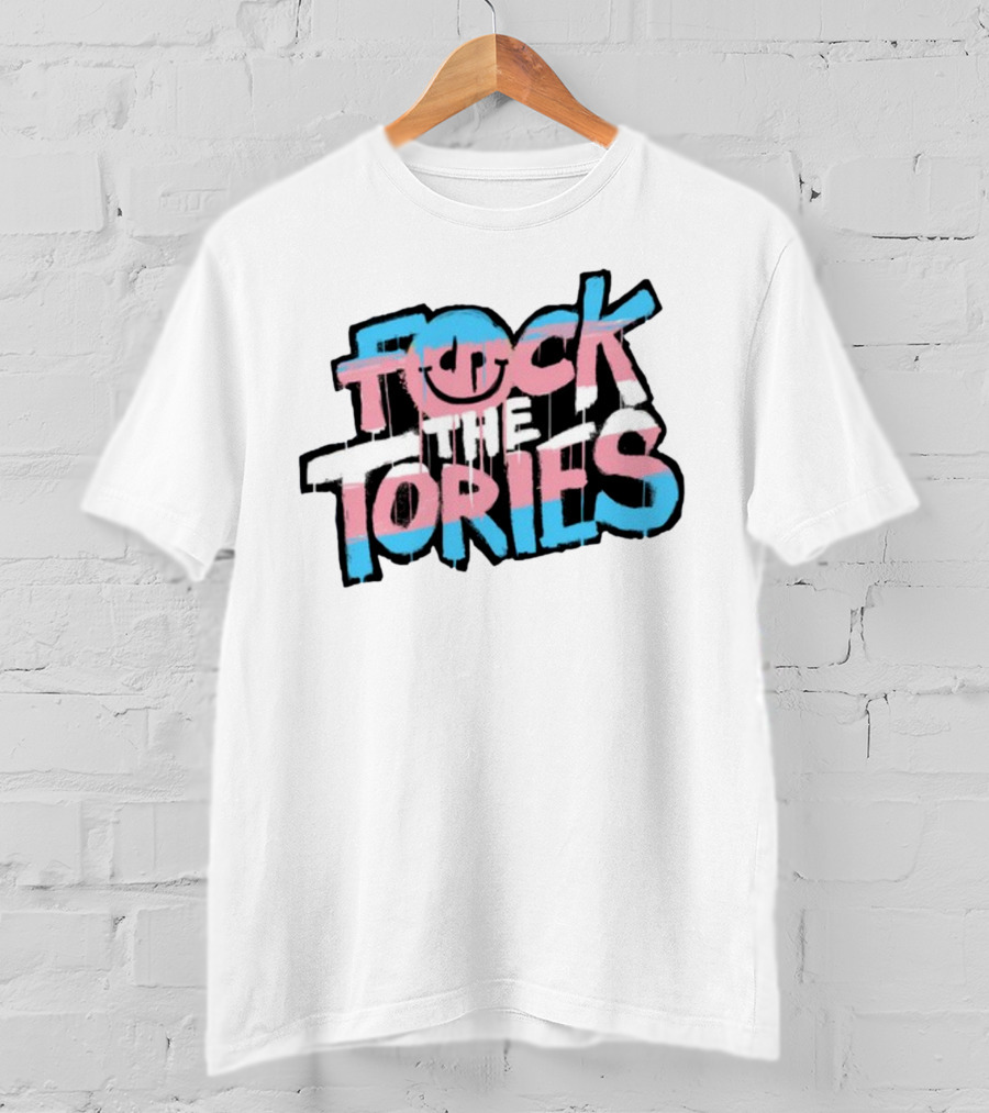 Fock The Tories Trans Flag T-Shirt