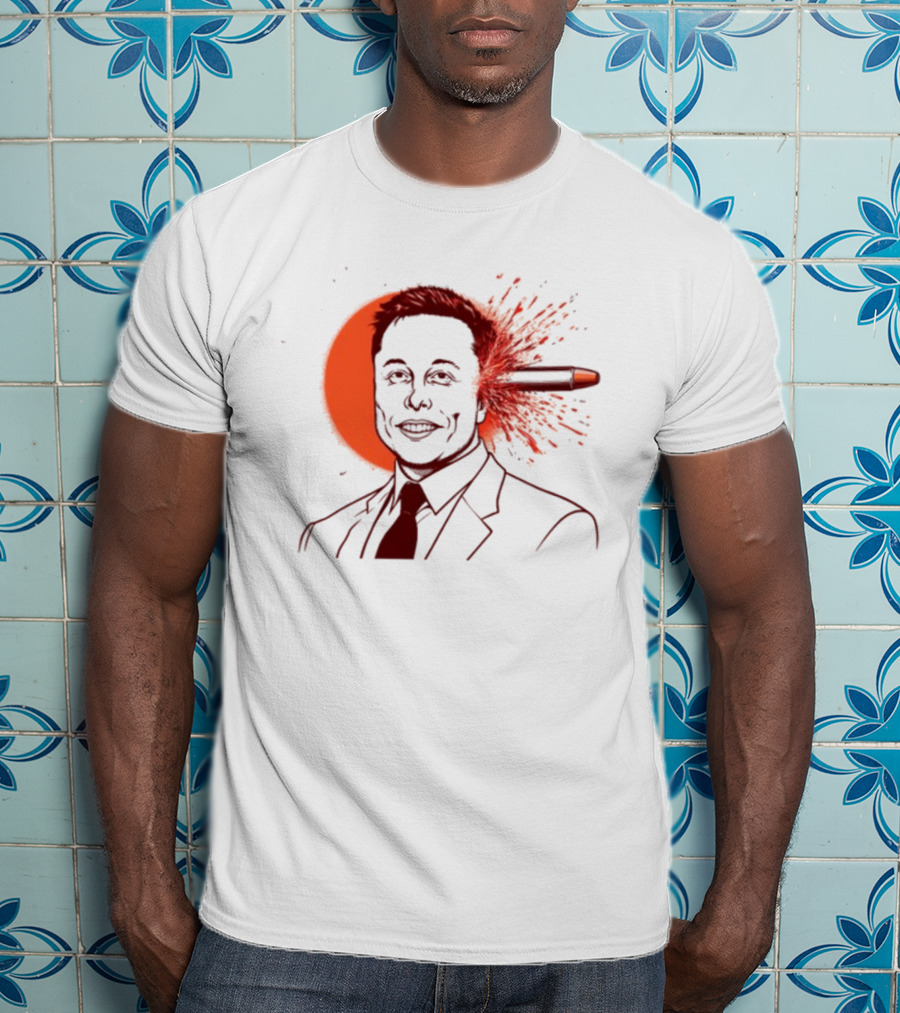 Gayest Tone Bullet Through The Head Elon Musk T-Shirt