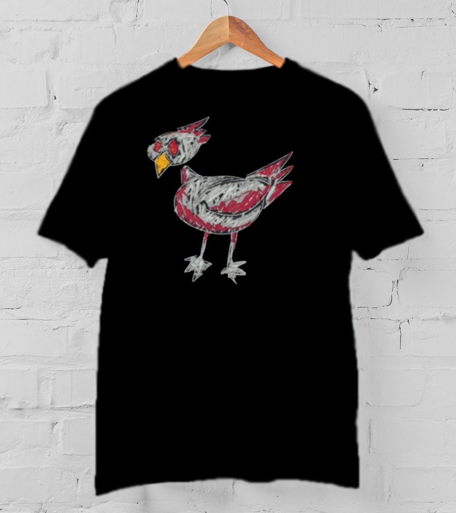 Drew A Picasso Childlike Cardinal Sketch T-Shirt