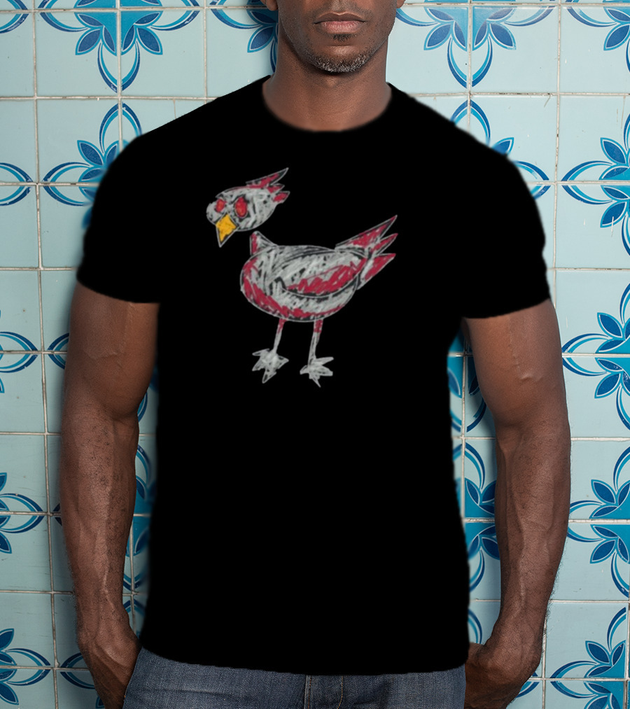 Drew A Picasso Childlike Cardinal Sketch T-Shirt