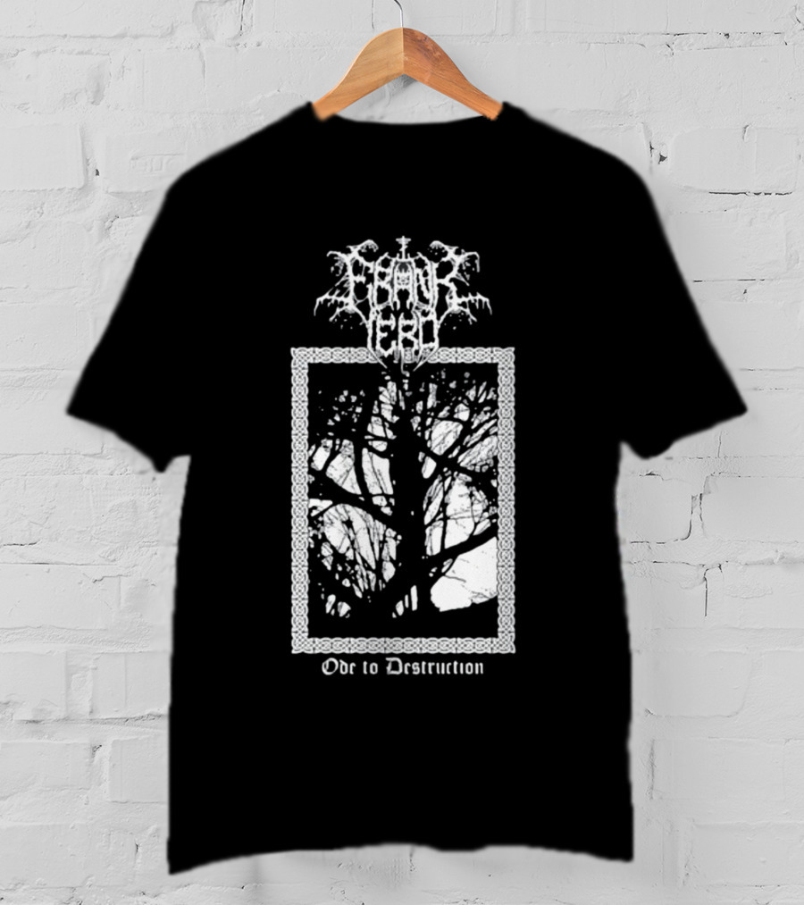 Frnkiero Ode To Destruction Tree Silhouette Black Metal T-Shirt