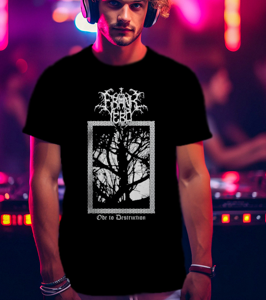 Frnkiero Ode To Destruction Tree Silhouette Black Metal T-Shirt