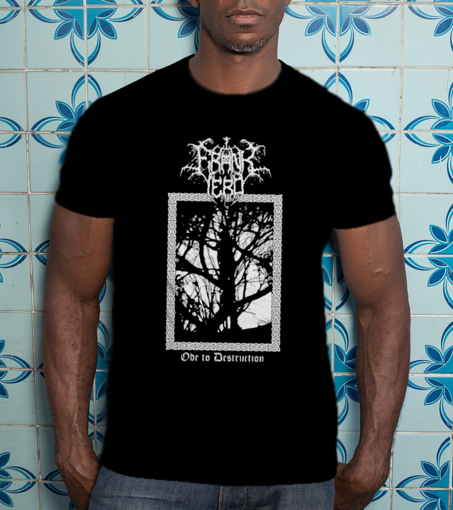 Frnkiero Ode To Destruction Tree Silhouette Black Metal T-Shirt