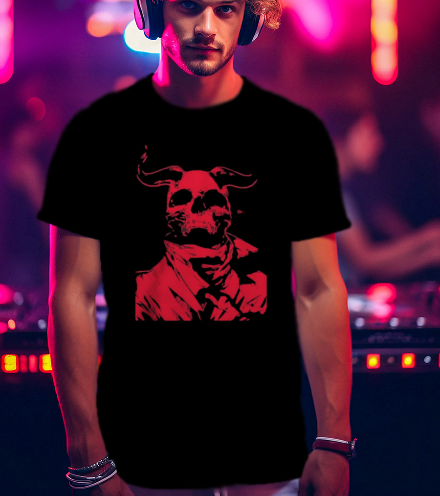 Massivefaceart Not Great Skull Demon Red T-Shirt