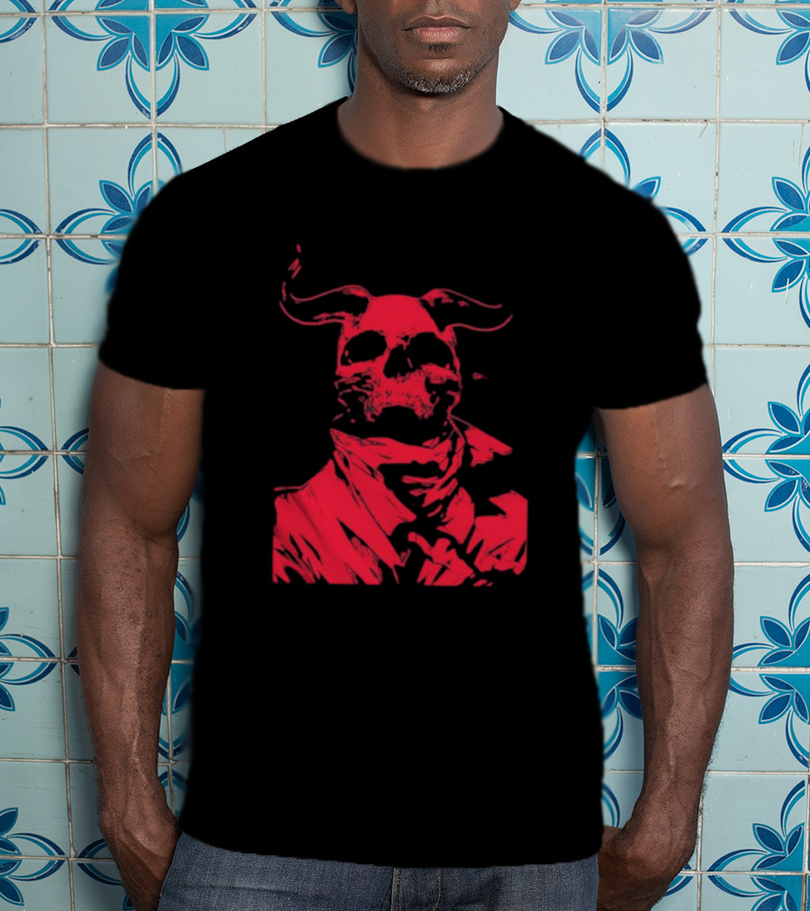 Massivefaceart Not Great Skull Demon Red T-Shirt